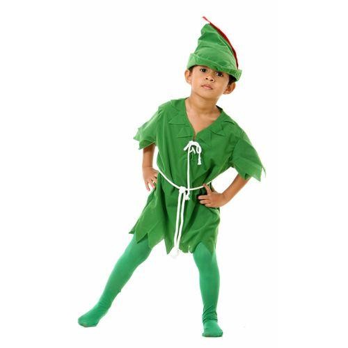 Vestito Costume Maschera di Carnevale Neonato - Peter Pan - Taglia