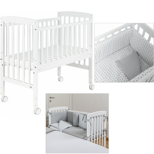 immagine-1-lettino-culla-co-sleeping-picci-lella-materasso-e-tessile-foglia-grigio