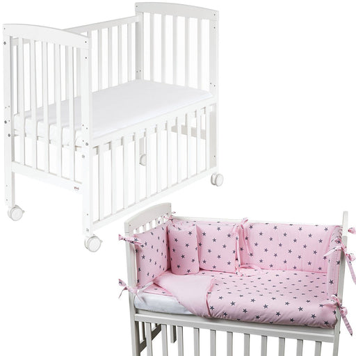 immagine-1-lettino-culla-co-sleeping-picci-lella-materasso-e-tessile-stella-rosa