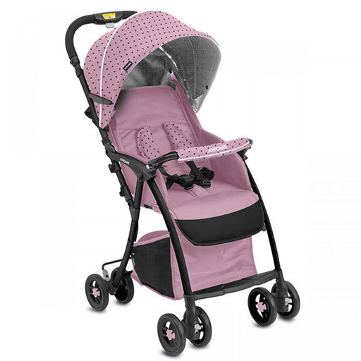 immagine-1-passeggino-joycare-simpatico-rosa-quadri-neri