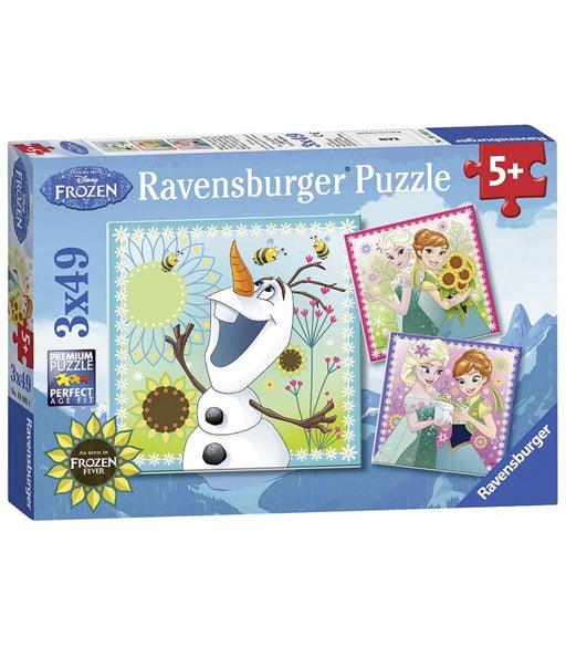 immagine-1-puzzle-frozen-fever-olaf-3x49-pezzi-ean-4005556092451