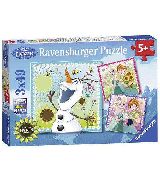 immagine-1-puzzle-frozen-fever-olaf-3x49-pezzi-ean-4005556092451