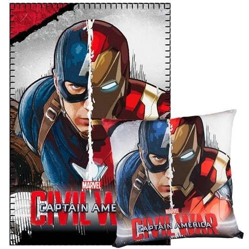 immagine-1-set-plaid-con-cuscino-captain-america-civil-war-ean-8427934822720